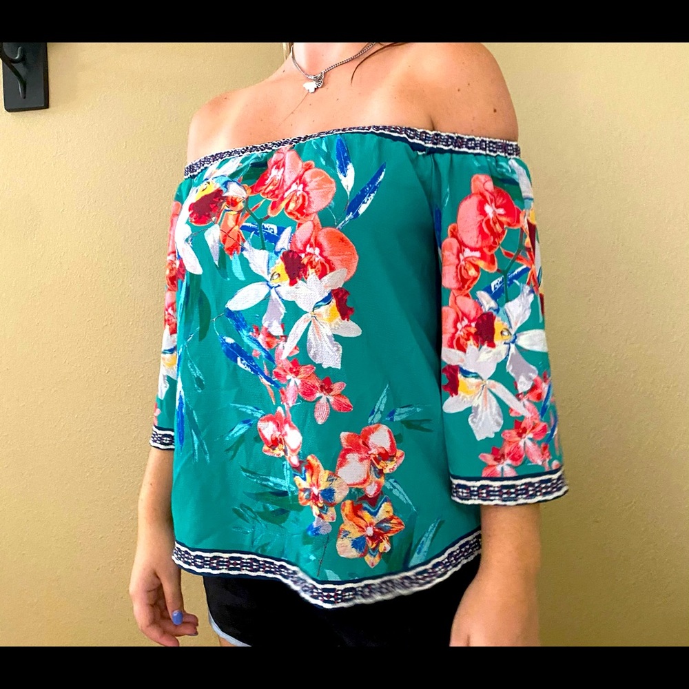 Floral off the shoulder blouse